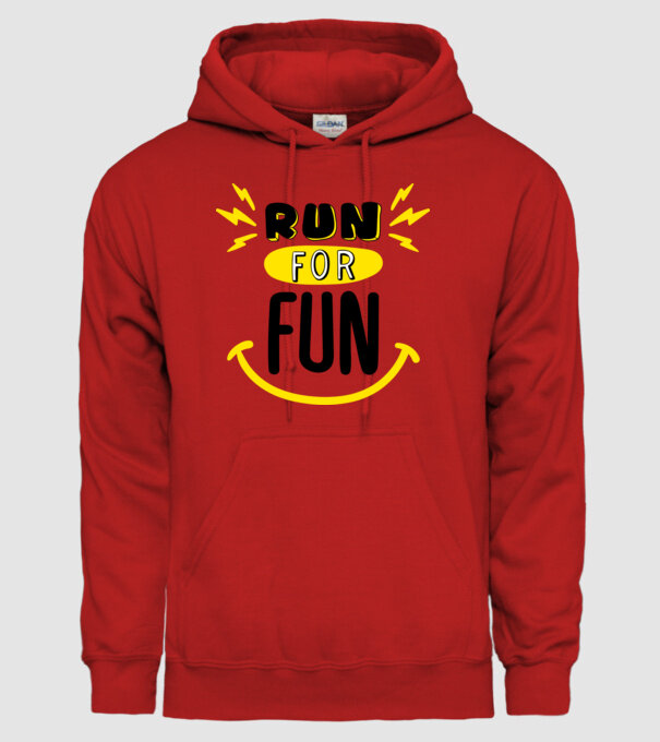 Run for fun model roșu pe tricou