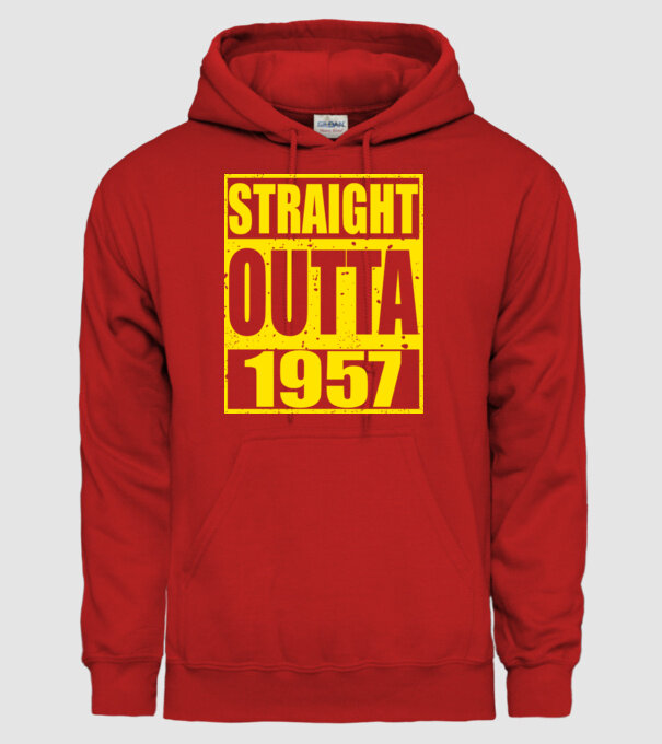 Straight Outta - 1957 model roșu pe tricou