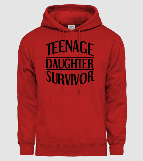 teenage daughter survivor model roșu pe tricou