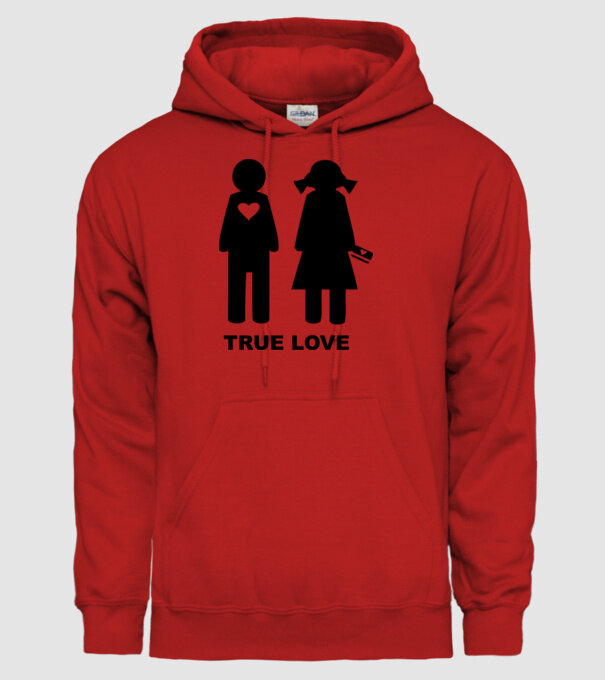 True Love model roșu pe tricou