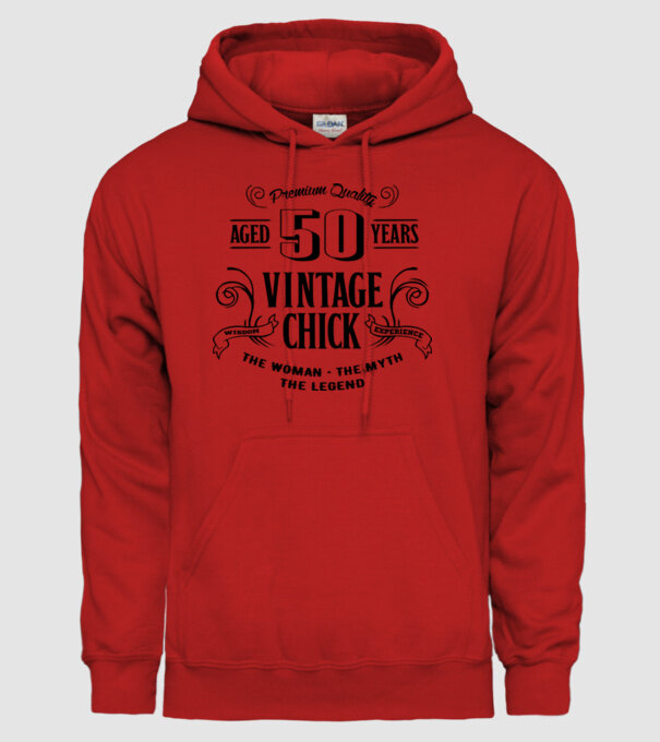 Vintage chick - 50 model roșu pe tricou