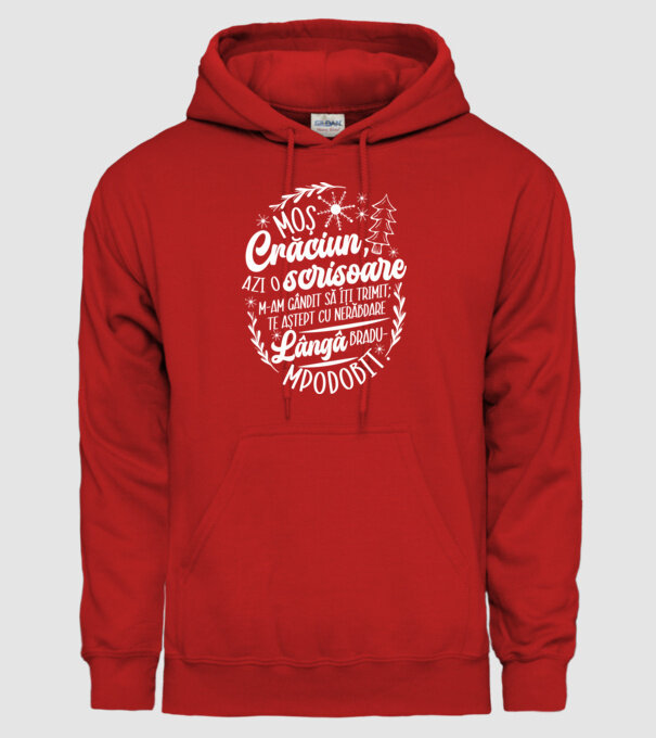 Moş Crăciun model roșu pe tricou