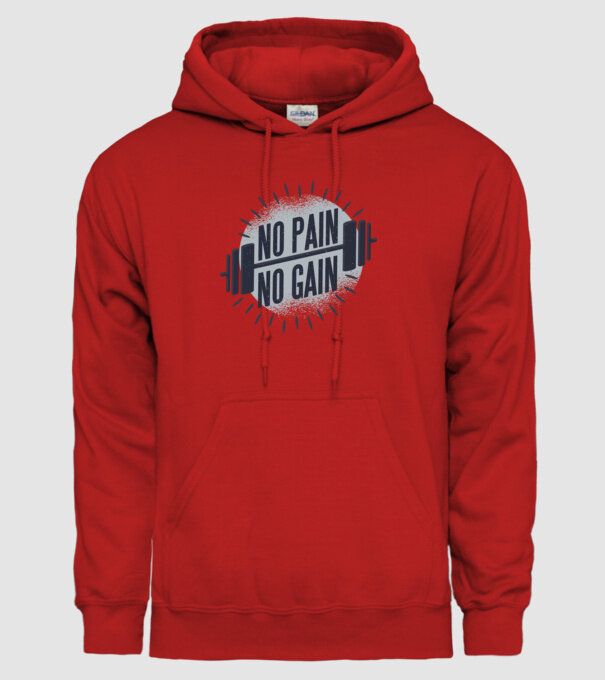No pain no gain round model roșu pe tricou