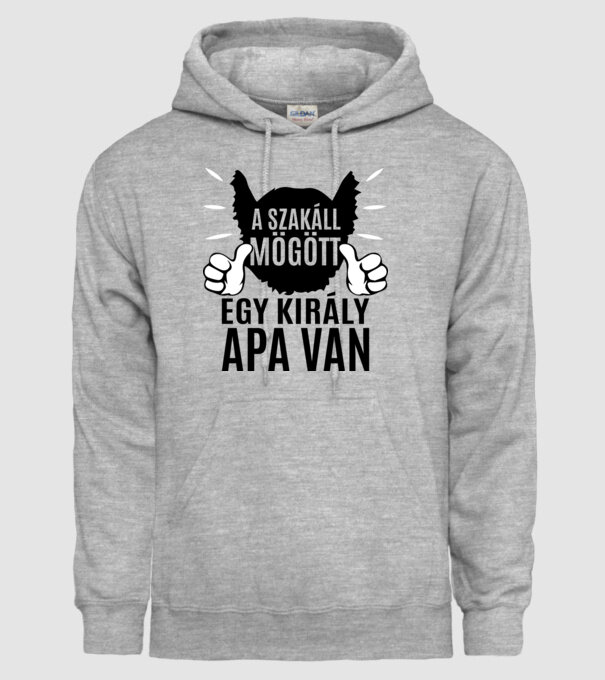 În spatele acestei bărbi se află un tată cool model gri pe tricou