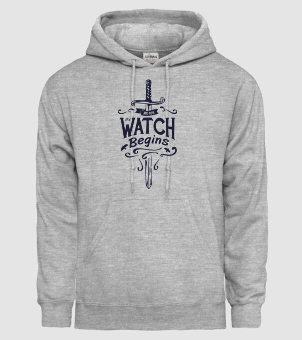 And now my watch begins model gri pe tricou