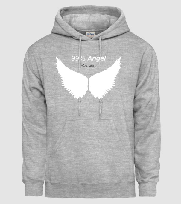 Angel model gri pe tricou