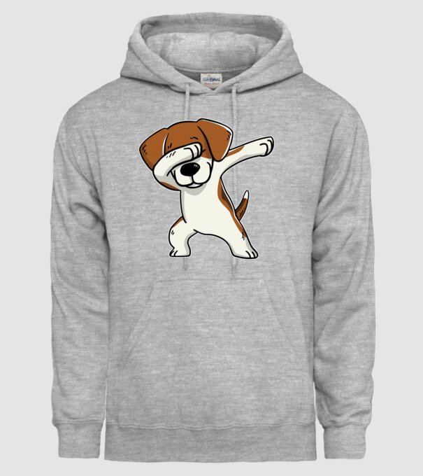 Beagle DAB model gri pe tricou