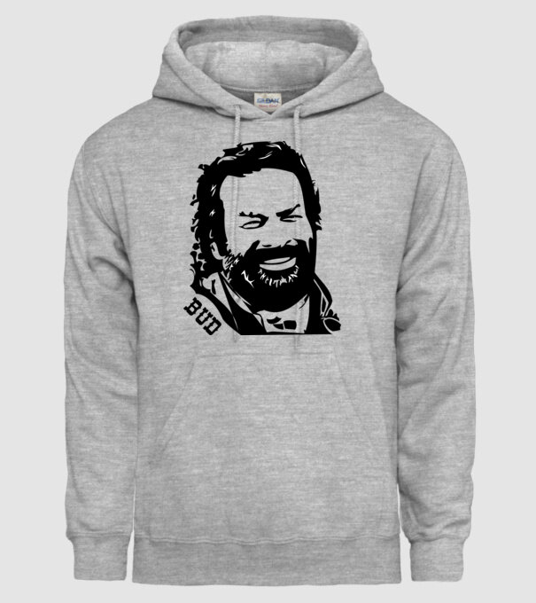 Față Bud Spencer model gri pe tricou