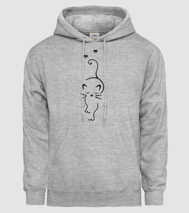 Cat walk model gri pe tricou