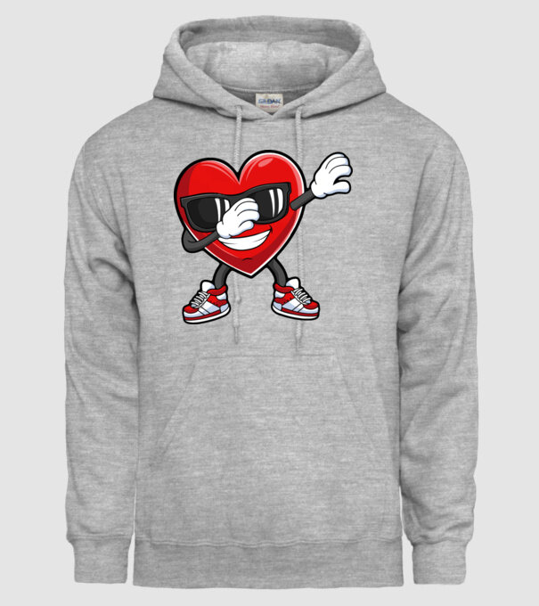 Dab inima model gri pe tricou
