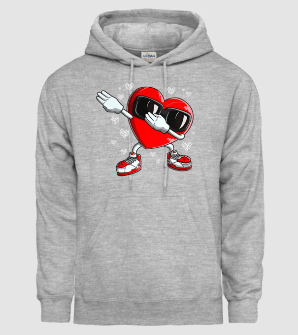 Dab inima model gri pe tricou