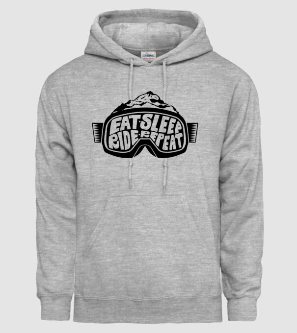 Eat sleep ride repeat model gri pe tricou