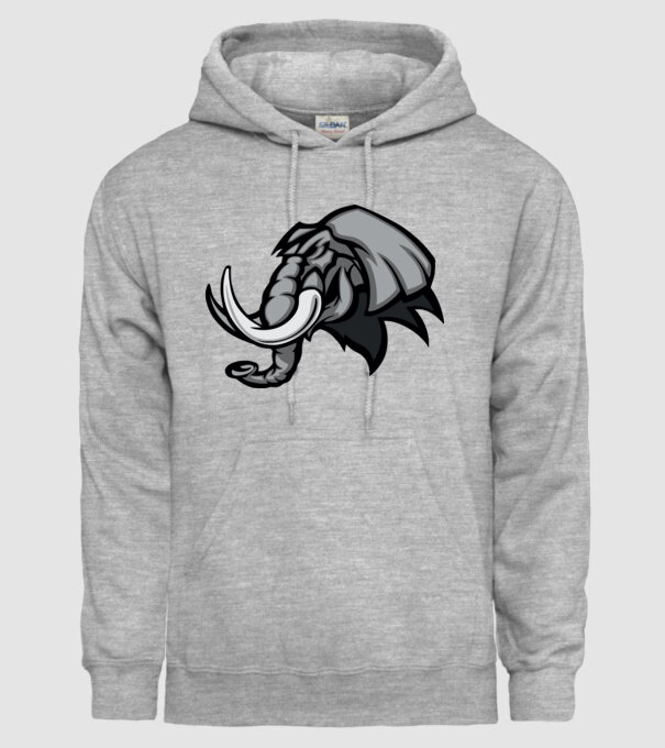 Elephant model gri pe tricou