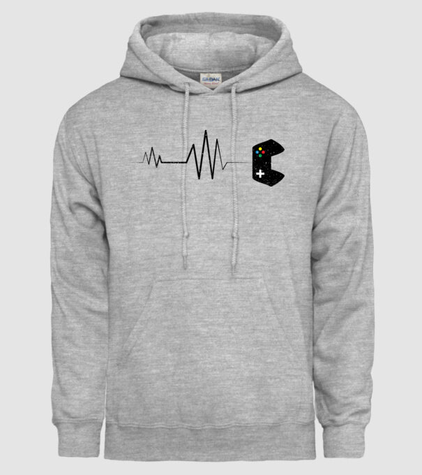 Gamer Ritm cardiac model gri pe tricou
