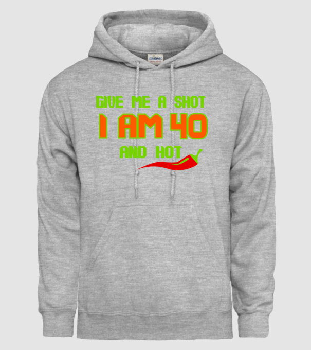 Give me a shot - 40 model gri pe tricou