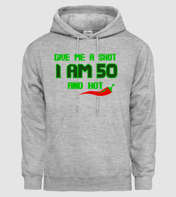 Give me a shot - 50 model gri pe tricou