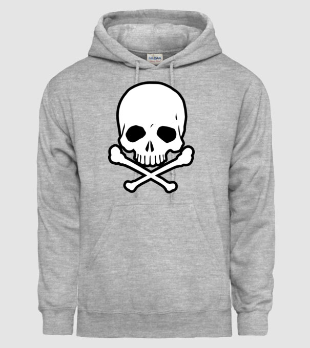 Craniu model gri pe tricou