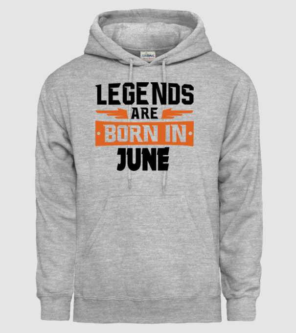 Legends are born in June model gri pe tricou
