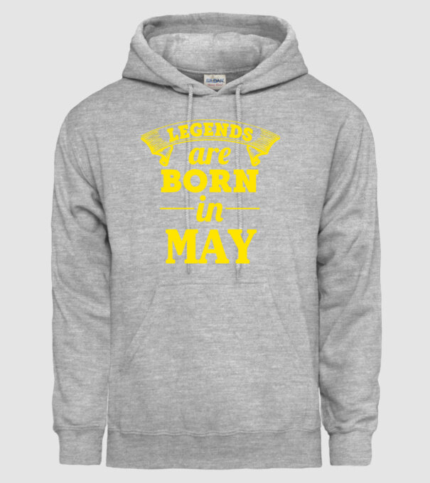 Legends are born in May model gri pe tricou