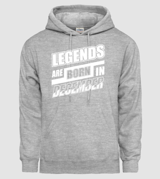 Legends are born in December model gri pe tricou