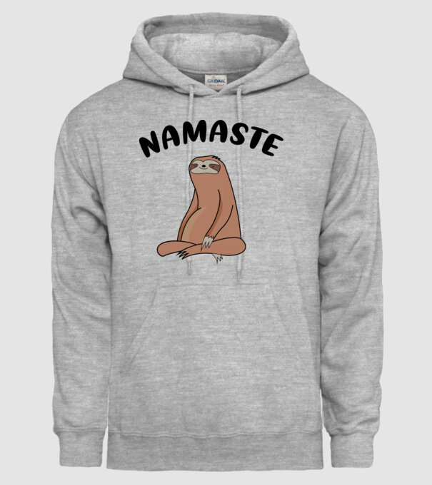 Leneș meditând model gri pe tricou