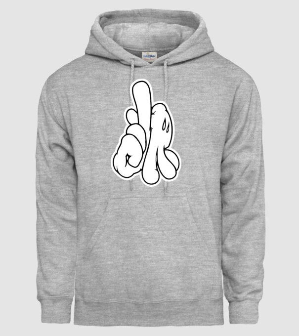 Mâinile lui Mickey model gri pe tricou