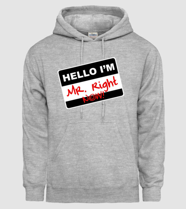 Mr Rigth Now.eps model gri pe tricou