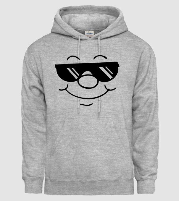 Forma cu ochelari de soare model gri pe tricou