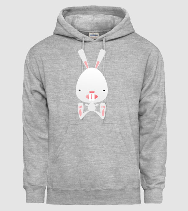 iepuraș model gri pe tricou