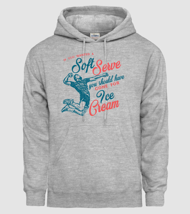 Oldschool volleyball model gri pe tricou