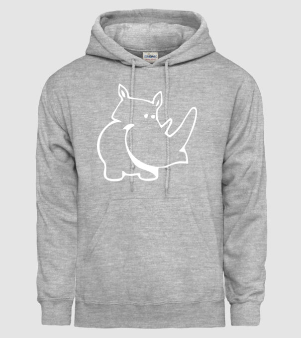Rinocer model gri pe tricou