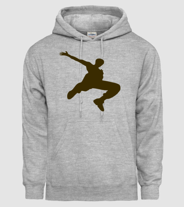 Logo Parkour model gri pe tricou