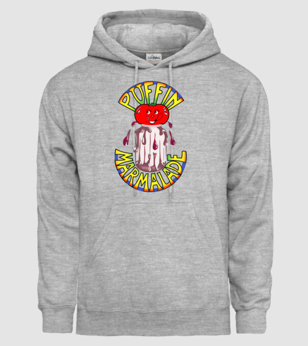 Gem puffin model gri pe tricou