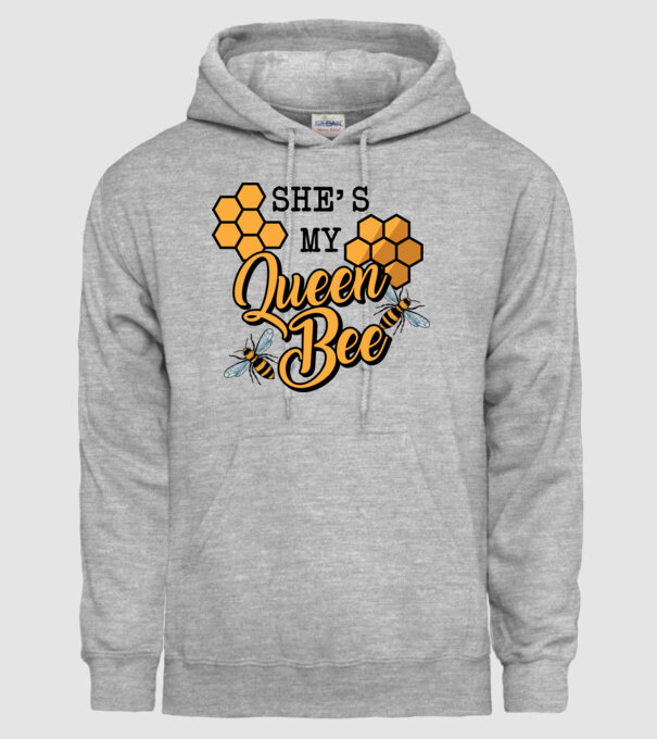 Queen Bee model gri pe tricou