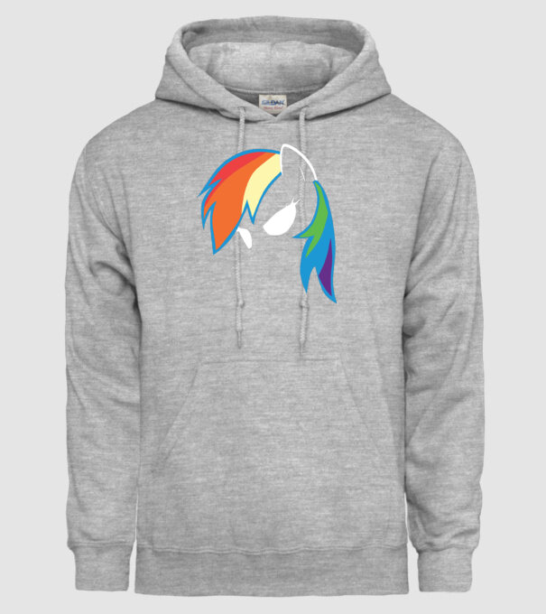 Rainbow Dash model gri pe tricou