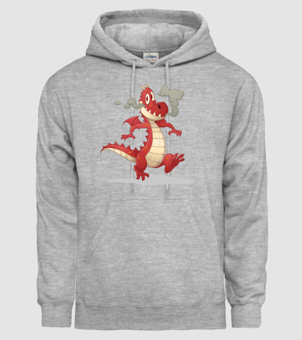 Dragon model gri pe tricou