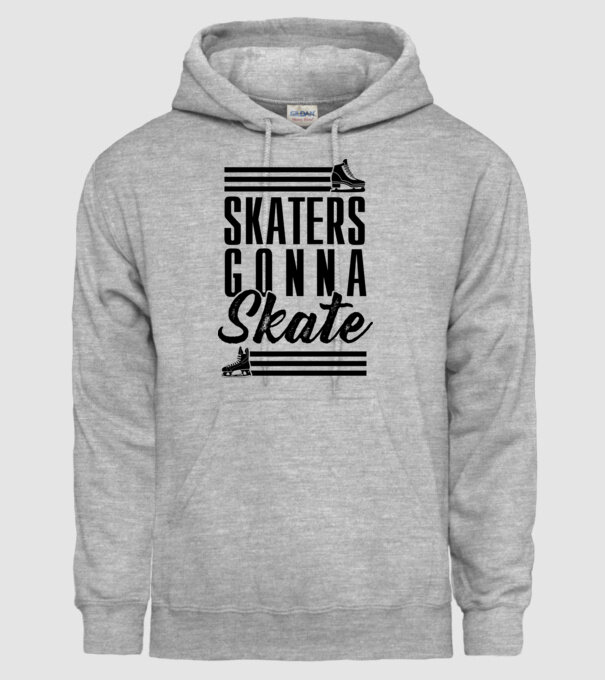 Skaters gonna skate model gri pe tricou