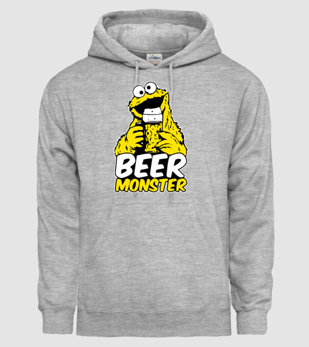 Monstru bere model gri pe tricou