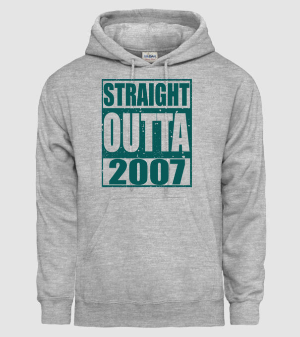 Straight Outta - 2007 model gri pe tricou