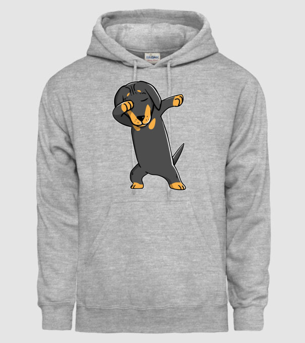 Teckel DAB model gri pe tricou