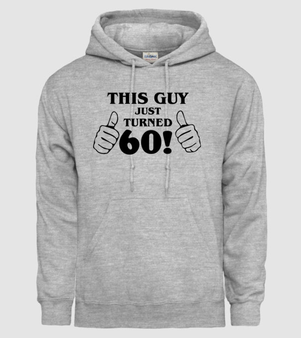 This guy just turned - 60 model gri pe tricou