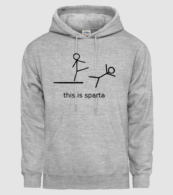 this is sparta model gri pe tricou