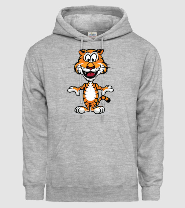 tigru model gri pe tricou