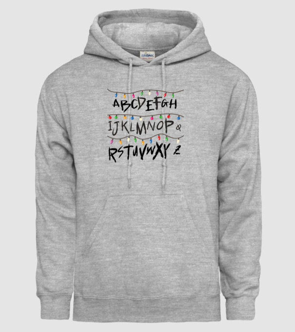 abcdef stanger things model gri pe tricou