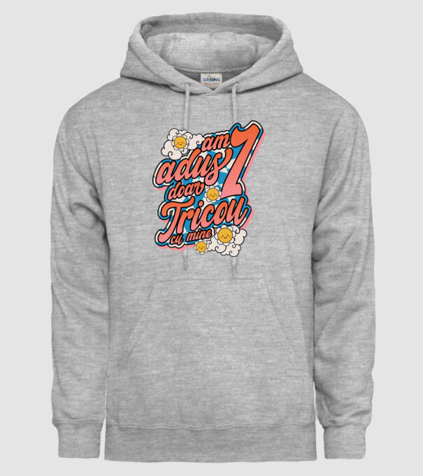 Am adus doar un tricou cu mine! model gri pe tricou