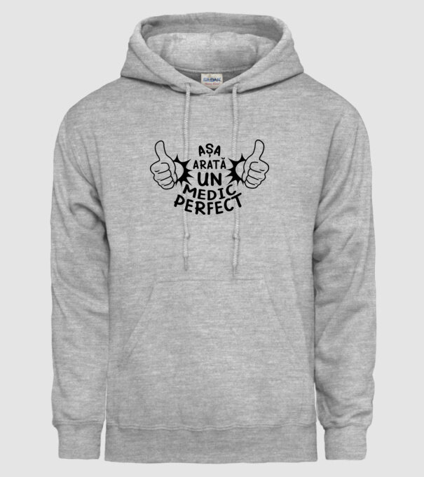 Așa arată un MEDIC perfect model gri pe tricou