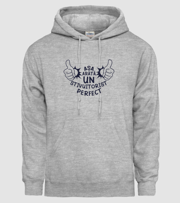 Așa arată un STIVUITORIST perfect model gri pe tricou