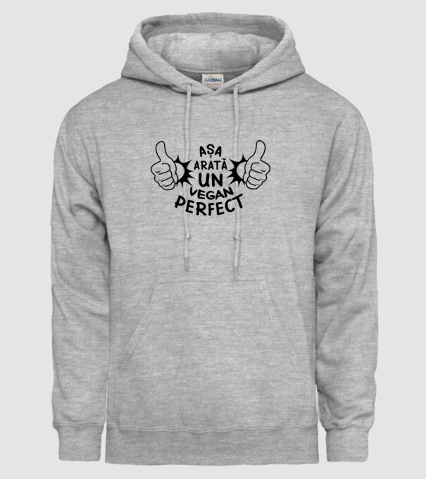 Așa arată un VEGAN perfect model gri pe tricou