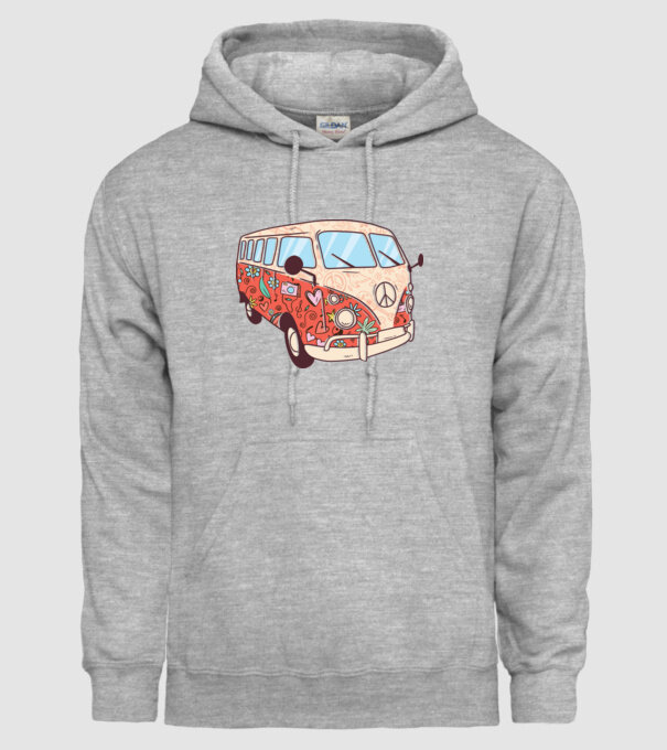 Autobuze model gri pe tricou