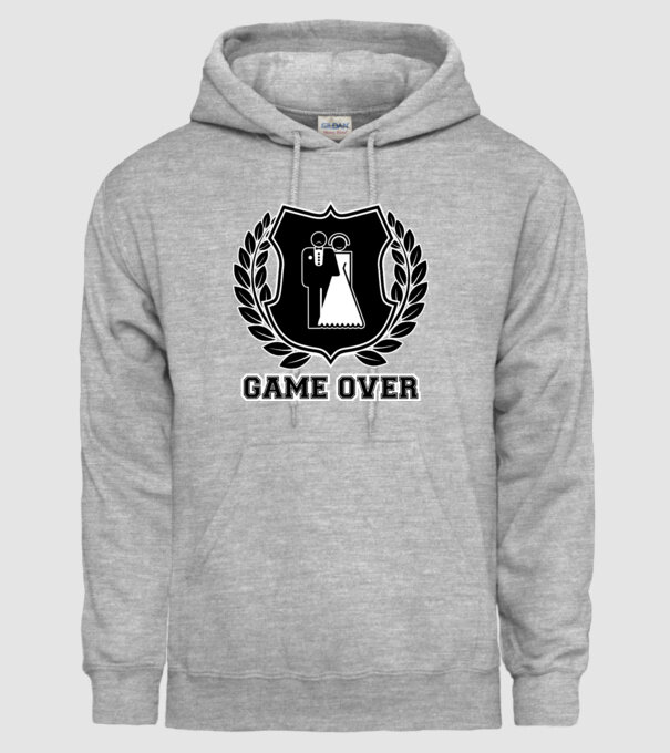 Bachelor GAME OVER model gri pe tricou